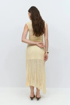 Lace dress - Gelb - Dame - Gina Tricot