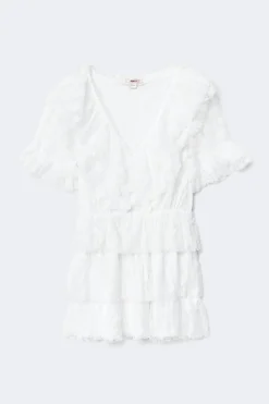 14+ lace dress - Weiß - Gina Tricot