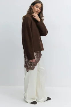 Lace hip scarf - Braun - Dame - Gina Tricot