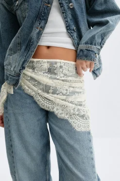 Lace hip scarf - Weiß - Dame - Gina Tricot