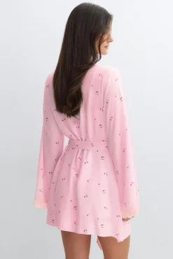 Lace loungewear robe - Rosa - Dame - Gina Tricot