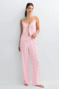 Lace loungewear singlet - Rosa - Dame - Gina Tricot