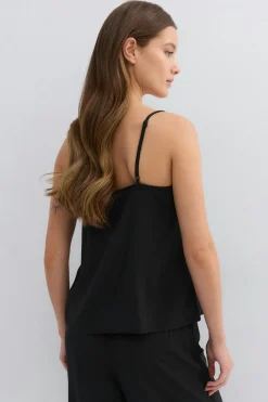 Lace loungewear singlet - Schwarz - Dame - Gina Tricot