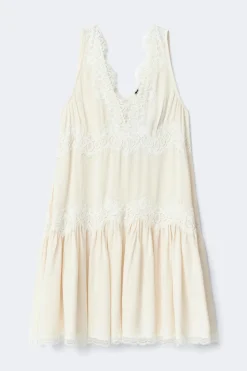 Lace mini dress - Weiß - Dame - Gina Tricot