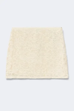 Lace mini skirt - Weiß - Dame - Gina Tricot