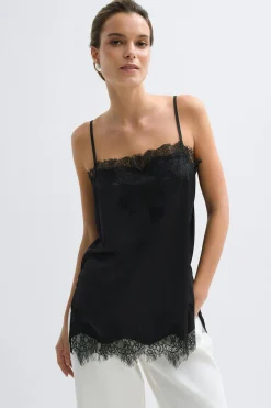 Lace singlet - Schwarz - Dame - Gina Tricot