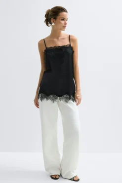 Lace singlet - Schwarz - Dame - Gina Tricot