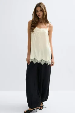 Lace singlet - Weiß - Dame - Gina Tricot