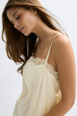 Lace singlet - Weiß - Dame - Gina Tricot