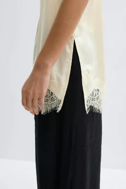 Lace singlet - Weiß - Dame - Gina Tricot