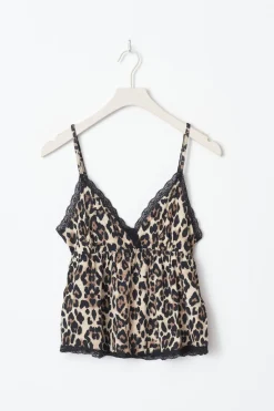 Lace strap singlet - Beige - Dame - Gina Tricot