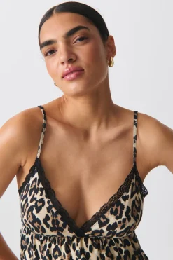Lace strap singlet - Beige - Dame - Gina Tricot