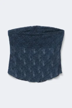 14+ lace tube top - Blau - Gina Tricot