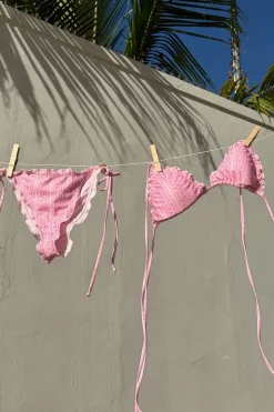 14+ lexi ruched bikini bottom - Rosa - Gina Tricot