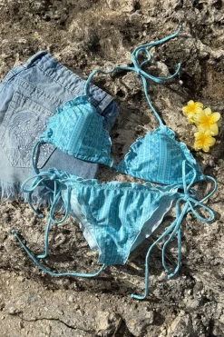 14+ lexi triangle bikini top - Blau - Gina Tricot