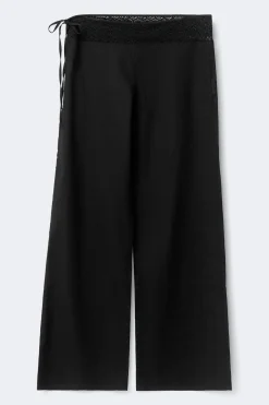 14+ linen blend trousers - Schwarz - Gina Tricot
