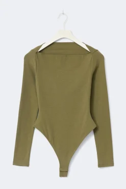 Long sleeve body - Grün - Dame - Gina Tricot