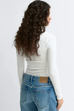Long sleeve body - Weiß - Dame - Gina Tricot