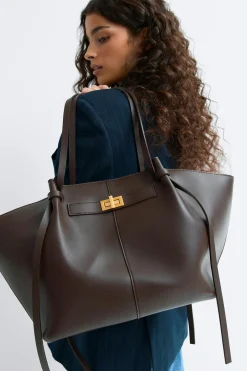 Long strap pu bag - Braun - Dame - Gina Tricot
