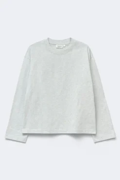 Loose fit long sleeve tee - Grau - Dame - Gina Tricot