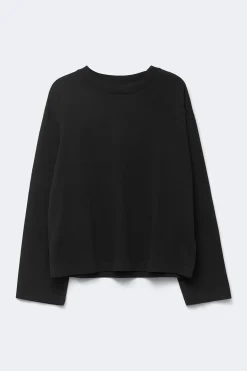 Loose fit long sleeve tee - Schwarz - Dame - Gina Tricot