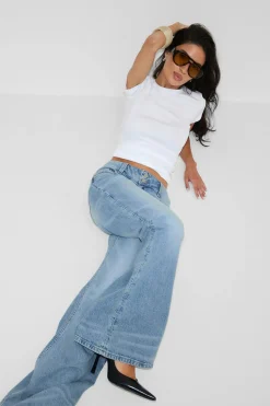Loose flare jeans - Blau - Dame - Gina Tricot