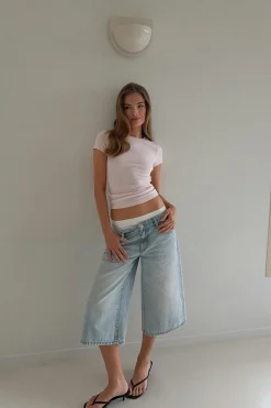 Loose n' luxe denim shorts - Blau - Dame - Gina Tricot