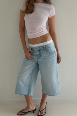 Loose n' luxe denim shorts - Blau - Dame - Gina Tricot