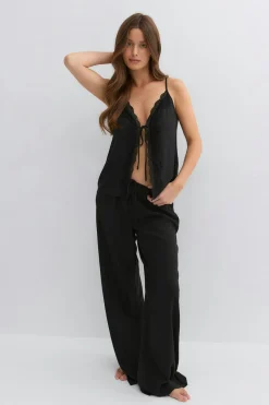 Loungewear trousers - Schwarz - Dame - Gina Tricot