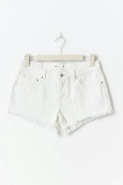 Low denim shorts - Weiß - Dame - Gina Tricot