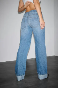 Lowkey tailored jeans - Blau - Dame - Gina Tricot