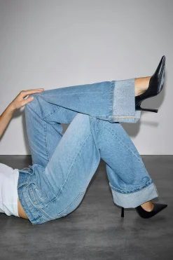 Lowkey tailored jeans - Blau - Dame - Gina Tricot