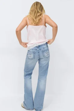 14+ low loose bootcut jeans - Blau - Gina Tricot