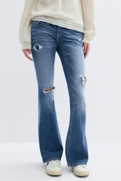 14+ low rise flare jeans - Blau - Gina Tricot