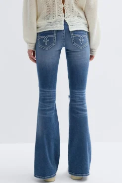 14+ low rise flare jeans - Blau - Gina Tricot