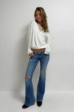 14+ low rise flare jeans - Blau - Gina Tricot