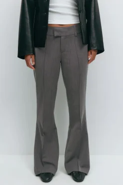Low waist bootcut trousers - Grau - Dame - Gina Tricot