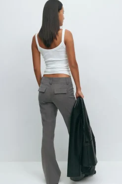 Low waist bootcut trousers - Grau - Dame - Gina Tricot