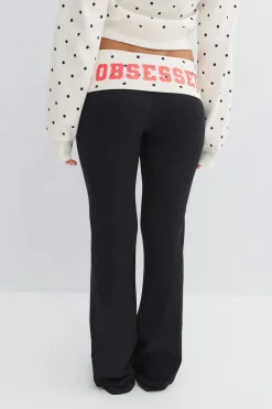 14+ low waist fold trousers - Schwarz - Gina Tricot