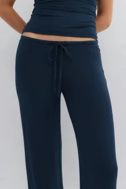 Low waist loungewear trousers - Blau - Dame - Gina Tricot