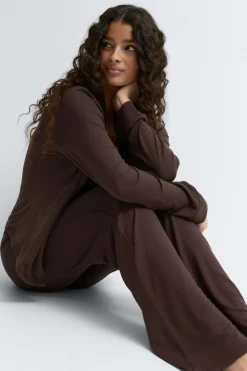 Low waist loungewear trousers - Braun - Dame - Gina Tricot