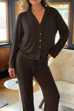 Low waist loungewear trousers - Braun - Dame - Gina Tricot