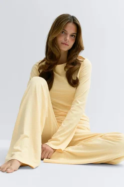Low waist loungewear trousers - Gelb - Dame - Gina Tricot