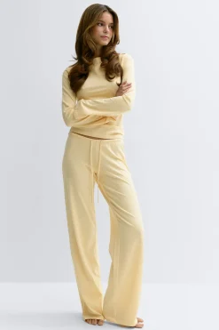 Low waist loungewear trousers - Gelb - Dame - Gina Tricot