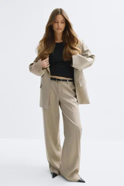 Low waist trousers - Beige - Dame - Gina Tricot