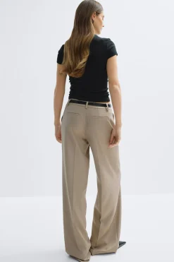 Low waist trousers - Beige - Dame - Gina Tricot