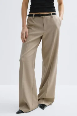 Low waist trousers - Beige - Dame - Gina Tricot