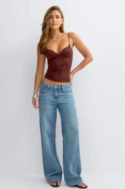 Low wide jeans - Blau - Dame - Gina Tricot