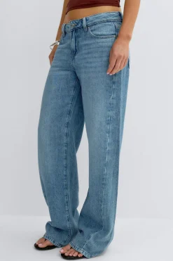 Low wide jeans - Blau - Dame - Gina Tricot