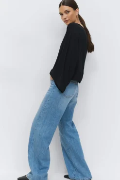 Low wide tall jeans - Blau - Dame - Gina Tricot